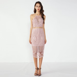 Pink Tight Images Sexy Party Queen Vestito a due pezzi