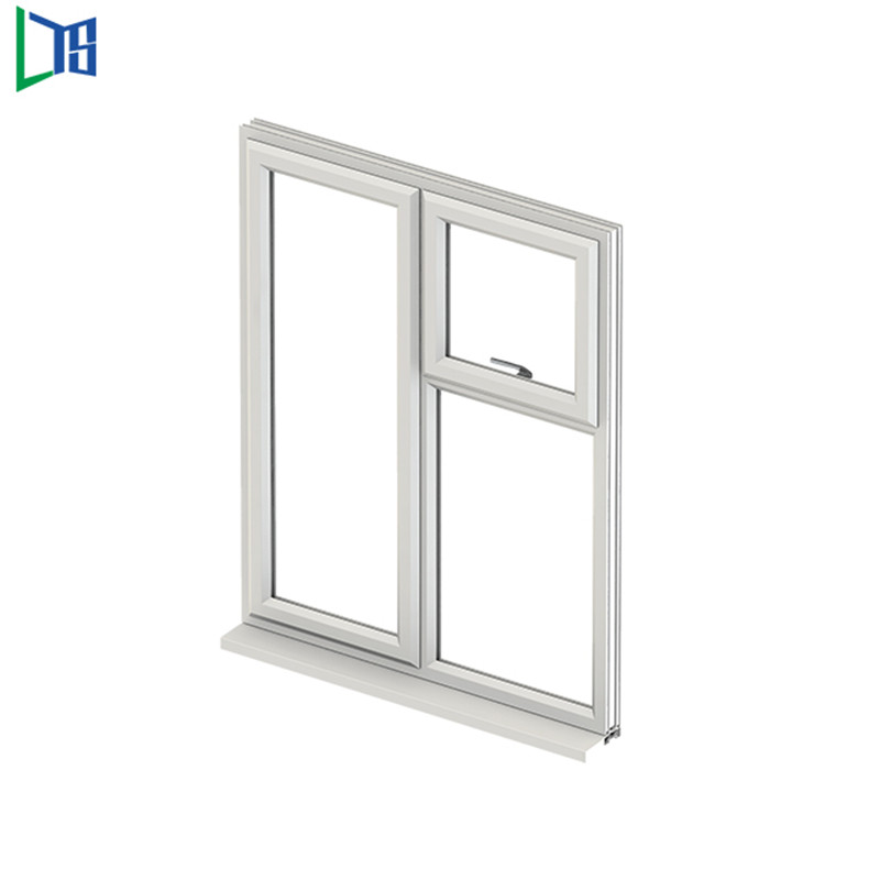Finestra a battente in vetro a basso profilo in alluminio per design di interni Finitura a polvere con vetratura singola o doppia