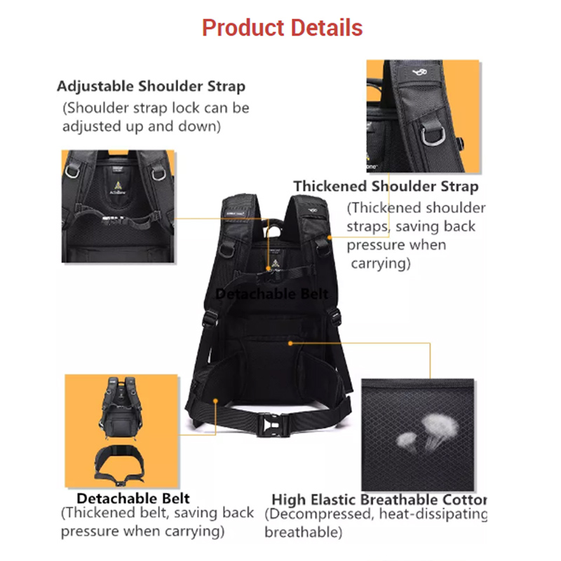 Diat TH550 New Progettato nero impermeabile fotocamera DSLR treppiede zaino borsa fotografica del computer portatile di grande capacità