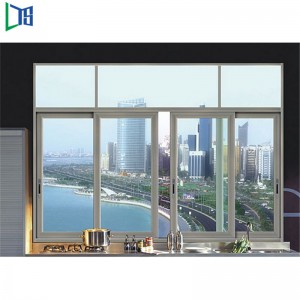 Finestre scorrevoli in alluminio o finestre impilatrici con rivestimento in polvere per edifici industriali e commerciali