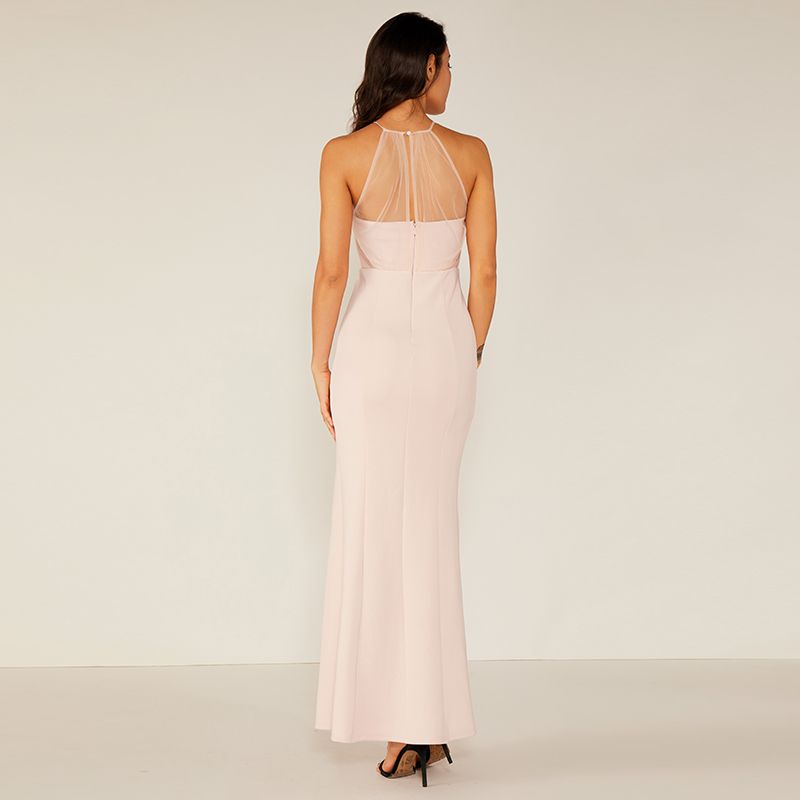 Donna sexy vintage aderente maxi elegante in pizzo bianco