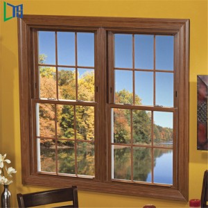 Finestre e porte Finestre scorrevoli verticali in alluminio temprato di alta qualità con doppio vetro