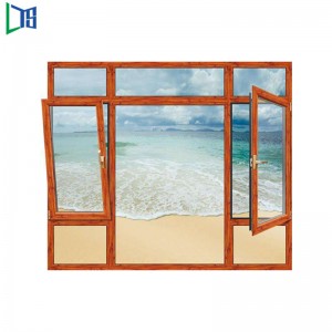 Alluminio Tilt e Turn Window Tilt e Turn White Colore Verniciatura a polvere Finestre in alluminio