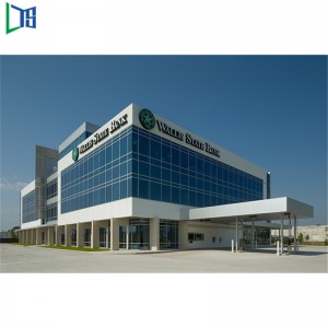 Morden commerciale Esterno edificio Pannello in alluminio Struttura in alluminio Facciata continua in vetro con doppi vetri