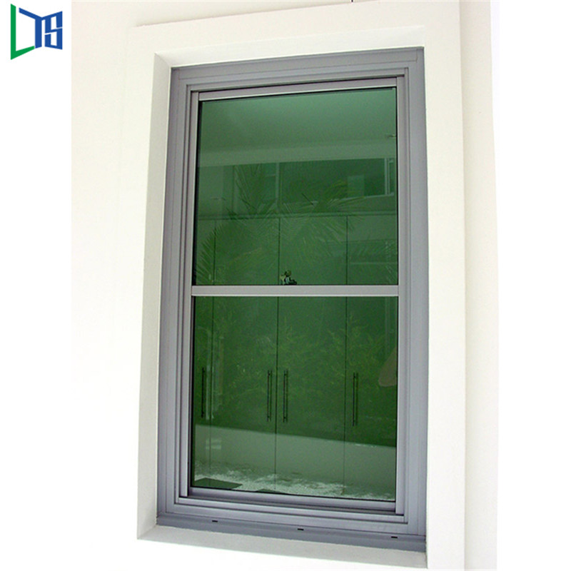LYS TL85 Thermal Break System Finestra scorrevole verticale americana a doppia finestra con rivestimento in acciaio inox a doppia vetratura verniciata a polvere