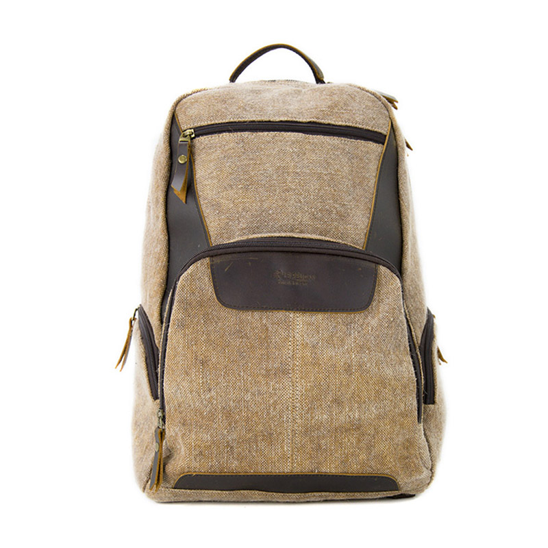 Pelle scamosciata con borsa per computer in tela, zaino per laptop business casual 19SC-7747D