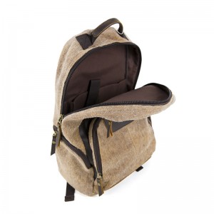 Pelle scamosciata con borsa per computer in tela, zaino per laptop business casual 19SC-7747D