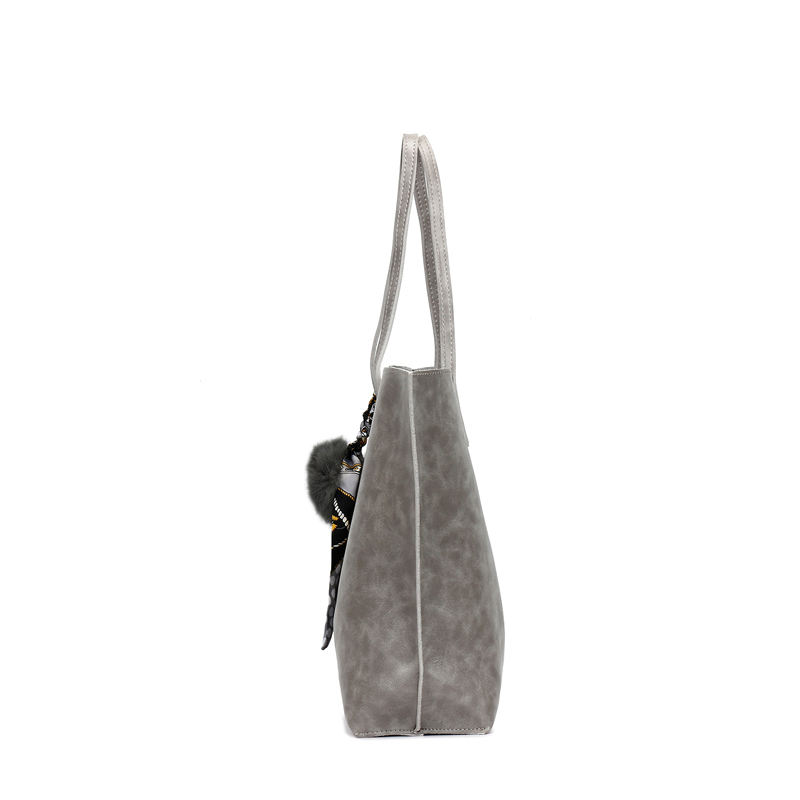HD0823 - Borse per la spesa in pelle PU grigia per donna più vendute all'ingrosso di Amazon