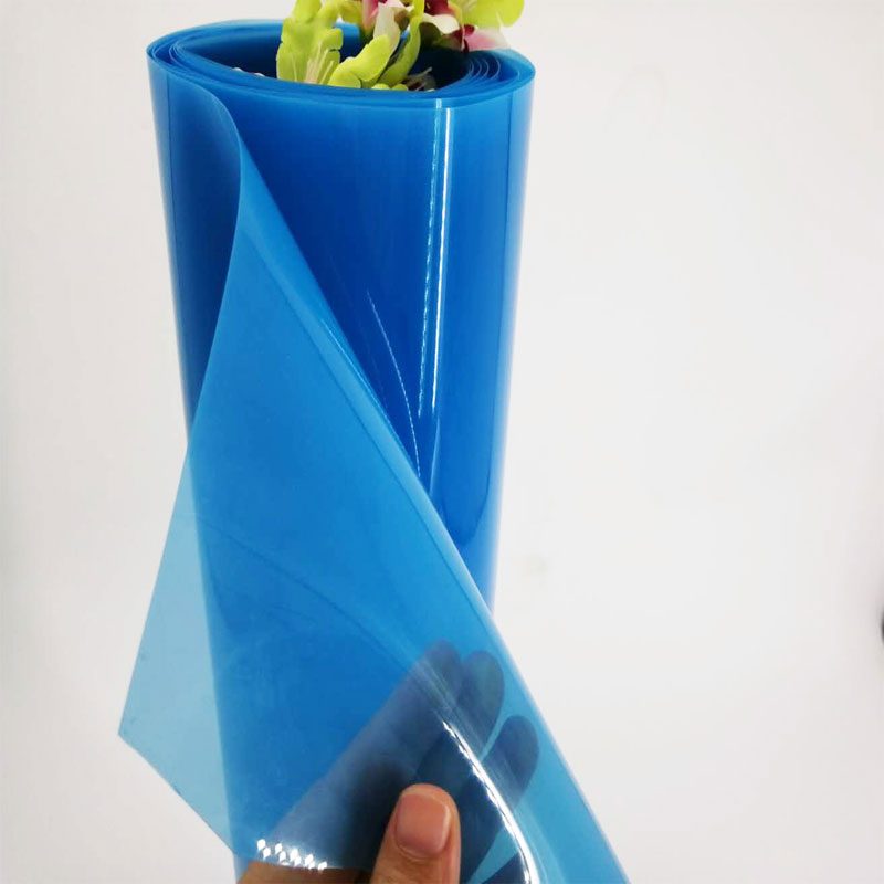 Vendita calda 0.5mm Bule Colore trasparente PVC cloruro di polivinile Film per la formazione di vuoto
