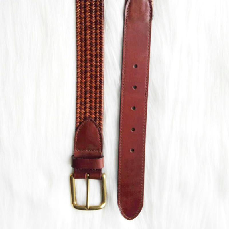HD0827 - Cintura in pelle intrecciata all'ingrosso in stile cowboy occidentale