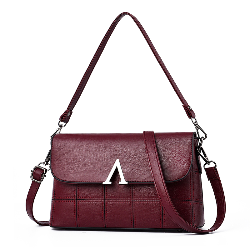 HD0823 - Borsa a tracolla singola in vera pelle per donna di fascia alta personalizzata