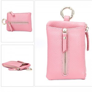 Portamonete personalizzato Leatehr in PU con gancio a sei chiavi