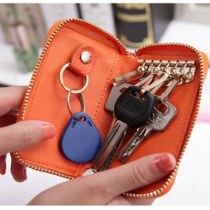 HD0827 - Supporto in pelle PU personalizzabile all'ingrosso con chiave per auto con 6 ganci per chiavi