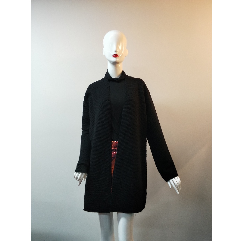 CARDIGAN NERO COLLEZIONE PURE RLWS0028F