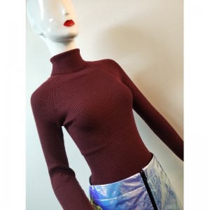 MAGLIONE ROSSO COLLO ALTO RLWS0062F