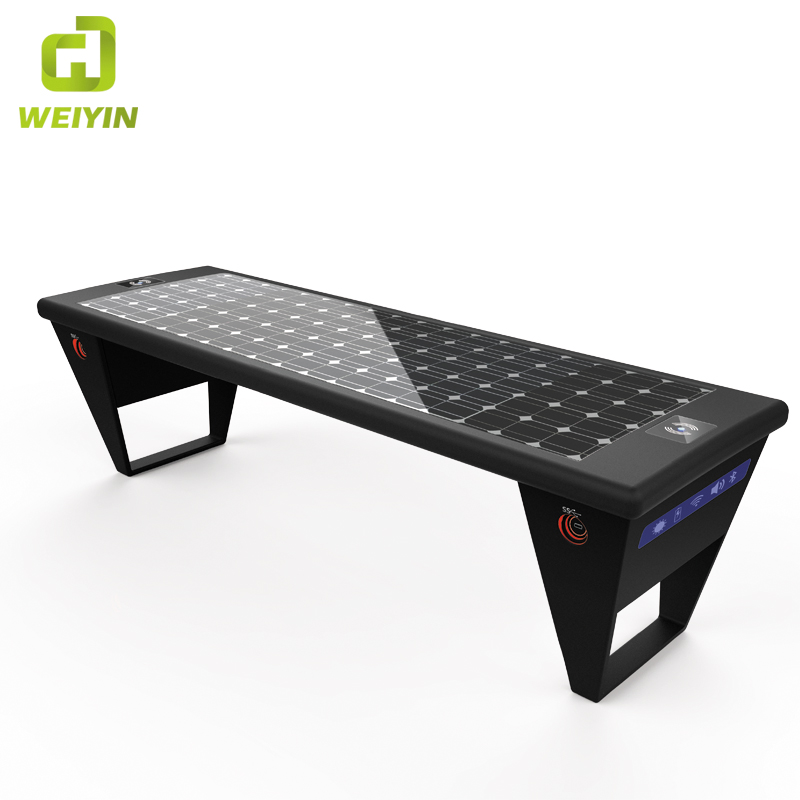Smart Solar Powered Outdoor Furniture Panchina per ricarica cellulare