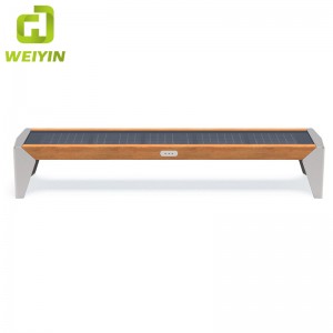 Smart Solar Power Garden Furniture Panca in ferro con ricarica USB e accesso WiFi