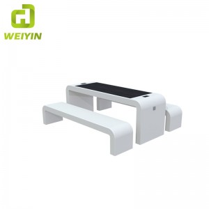Caricabatterie per telefono wireless USB Outdoor Smart Solar Furniture Set da banco da giardino