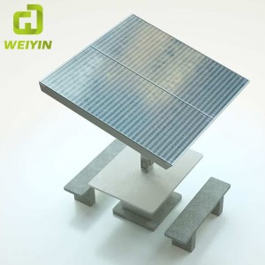 Outdoor Mobile Solar Powered Phone Stazione di ricarica AC Grid Table Bench Set per Campus e Hotels