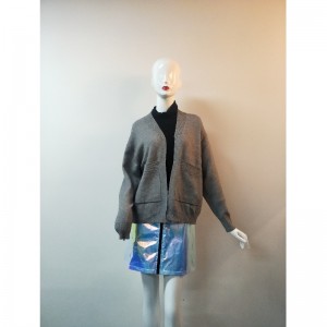 MAGLIONE GRIGIO CARDIGAN RLWS0090F