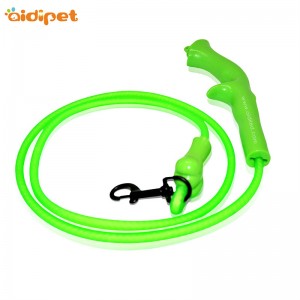 Guinzaglio retrattile in nylon con collare per cani da esposizione con lampeggiante a led