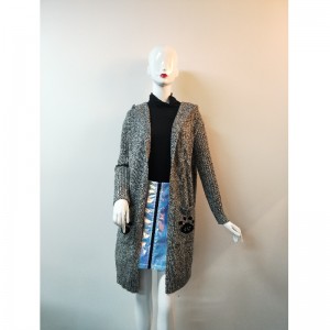 MAGLIONE GRIGIO CARDIGAN RLWS0091F