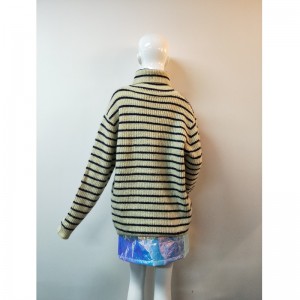 MAGLIONE GREY \u0026 NAVY STRIPE RLWS0101F