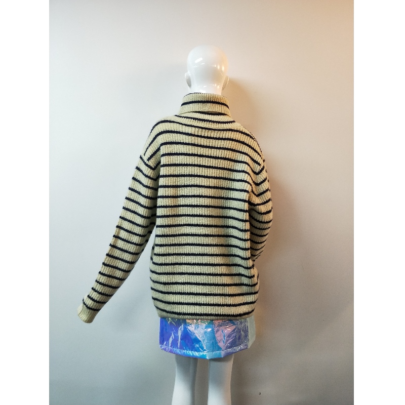 MAGLIONE GREY u0026 NAVY STRIPE RLWS0101F