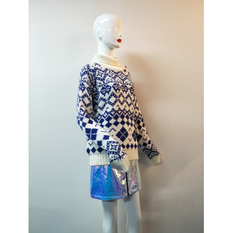 MAGLIONE DONNA STAMPA DI CONTROLLO RLWS0102F