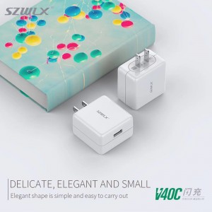 WEX - V40C OPPO VOOC adattatore di ricarica flash, caricatore da muro, caricabatterie da viaggio