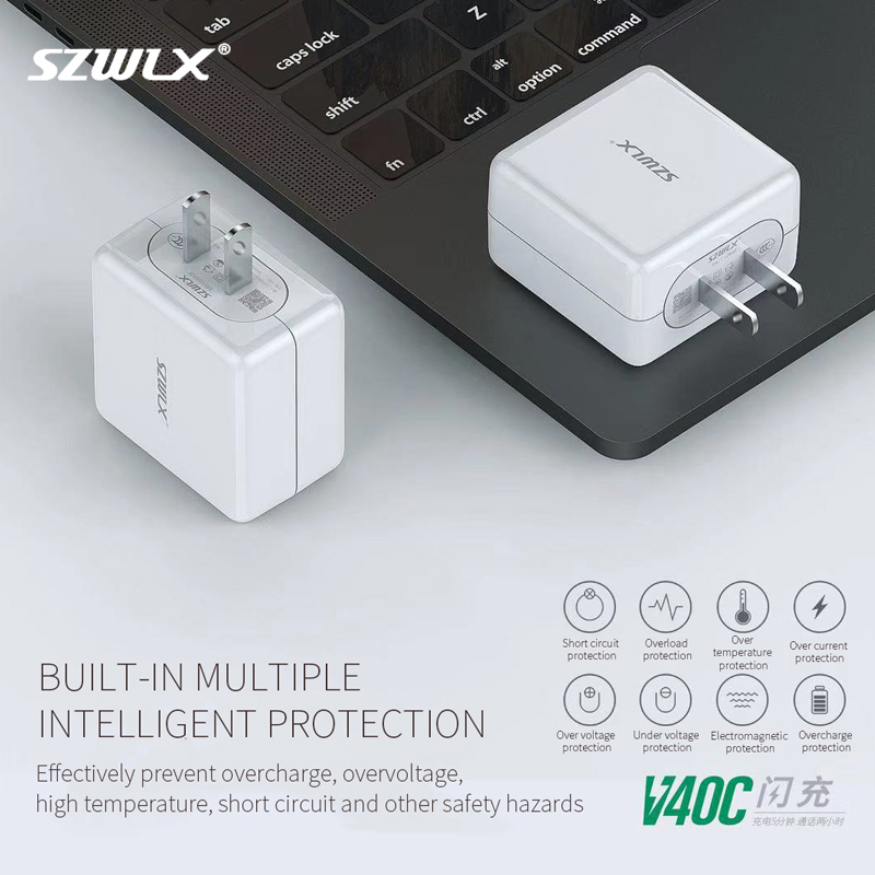WEX - V40C OPPO VOOC adattatore di ricarica flash, caricatore da muro, caricabatterie da viaggio