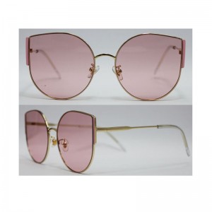 Telaio di grandi occhi di gatto Logo all'ingrosso personalizzato metallo occhiali da sole donne