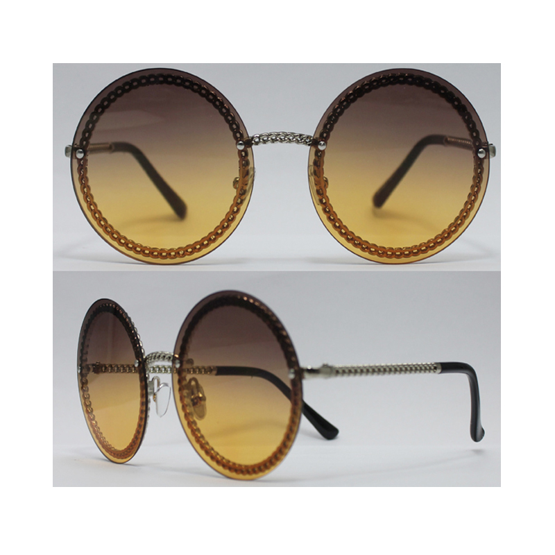 Occhiali da sole in metallo unisex con montatura in metallo, lente di protezione UV 400, gli ordini OEM sono i benvenuti
