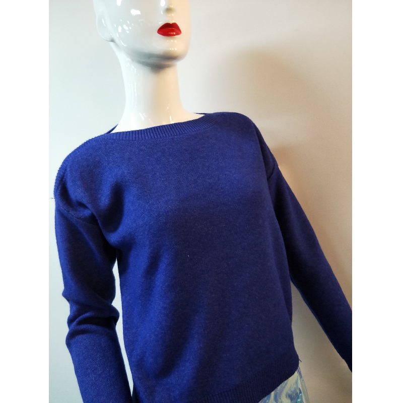 MAGLIONE BLU PURE COLLETION RLWS0125F