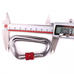 Gancio da campeggio per arrampicata all'aperto blocco moschettone dado multifunzione fibbia da arrampicata per esterni attacco rapido per fermo serratura di sicurezza foro di rilevamento d-screw blocco principale aviazione lega di alluminio