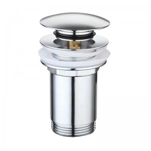 Piletta click clack in ottone cromato per lavabo