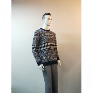 MAGLIONE PLAID BLU MARINO RLMS0030F