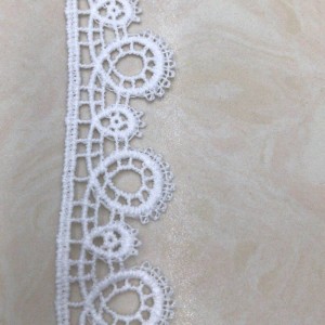 Pizzo di seta 4 # latte lace Pizzo di poliestere / nylon lace Pizzo di cotone