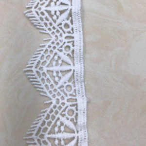 Pizzo di seta 5 # latte lace Pizzo di poliestere / nylon lace Pizzo di cotone