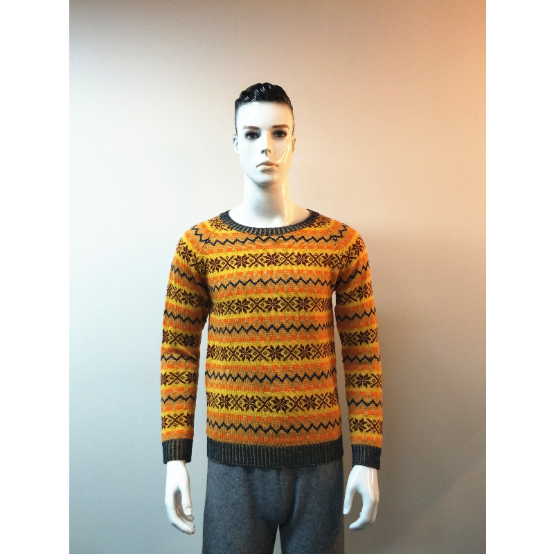 MAGLIONE STAMPA ARANCIONE RLMS0012F