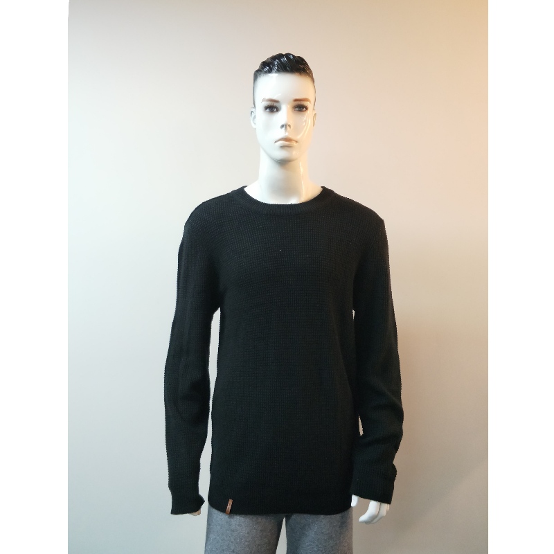 MAGLIA COLLO NERO CREW COLLEZIONE PURA RLMS0017F