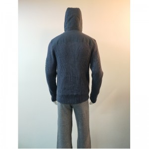 CAPPOTTO MAGLIONE CON CAPPUCCIO BLU RLMS0070F