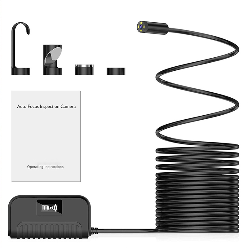 Endoscopio wireless auto focale senza fili 5.0 Megapixel HD WiFi Boroscopio Cannocchiale impermeabile Telecamera per serpenti per Android, iOS e Windows, iPhone, Samsung, Tablet, Mac 3.28ft