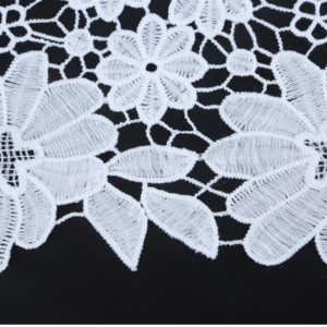 Tessuto di pizzo puro tessuto di pizzo poliestere ricamato, seta di latte, pizzo.Poli poliestere / nylon lace pizzo di cotone