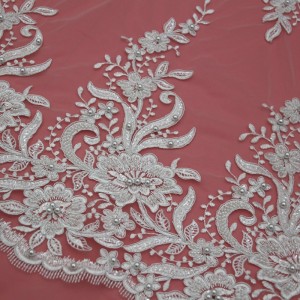 MF510CGB 135 CM Abito da sposa ricamato con paillettes Matrimonio Decorativo Applique Pizzo Applique Mestiere per accessori per l'abbigliamento