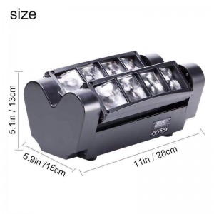 produzione professionale 8 * 10w 8 occhi ragno luce led luci dj