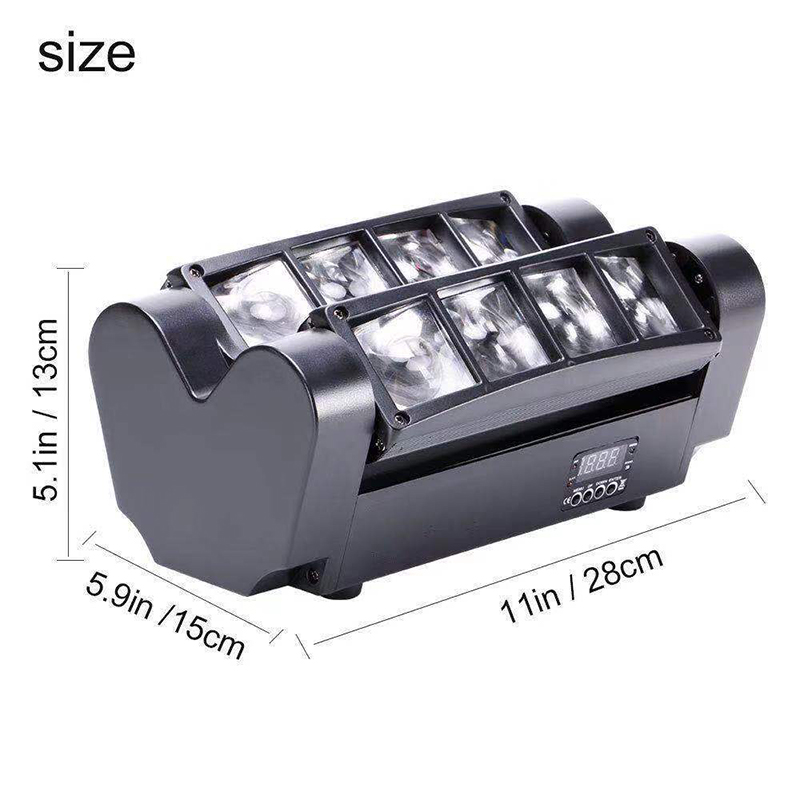 produzione professionale 8 * 10w 8 occhi ragno luce led luci dj