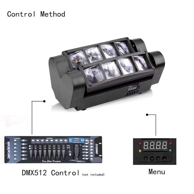 produzione professionale 8 * 10w 8 occhi ragno luce led luci dj