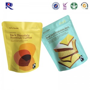 Custodia in alluminio con cerniera per cerniera per cioccolato o altri imballaggi per alimenti 100 g 250 g 500 g ecc