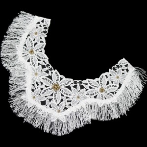 Ricamo all'uncinetto avanzato, scollatura applique scollo in pizzo donna